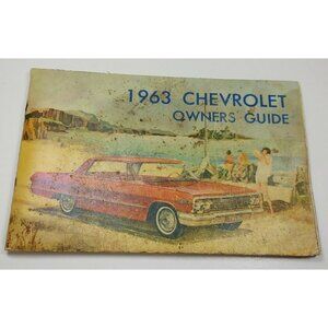 1963 Chevrolet Owners Guide Car Shop Manuals Prior To 1949 3rd Edition Vintage
